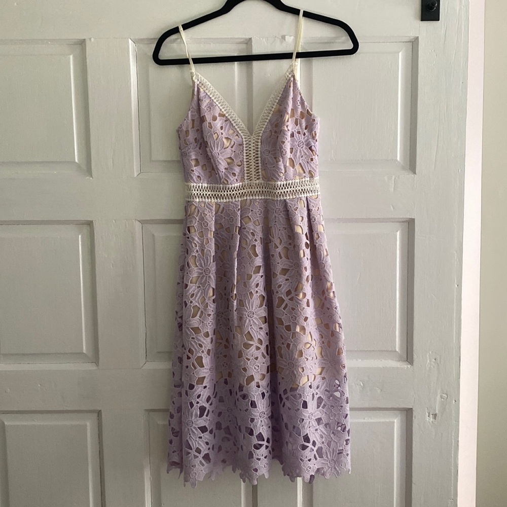 Lavender lace dress